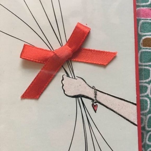 3 Greeting Cards Handmade Blank Envelopes Glitter Balloons Ribbon Cupcake Arrows - Picture 4 of 11